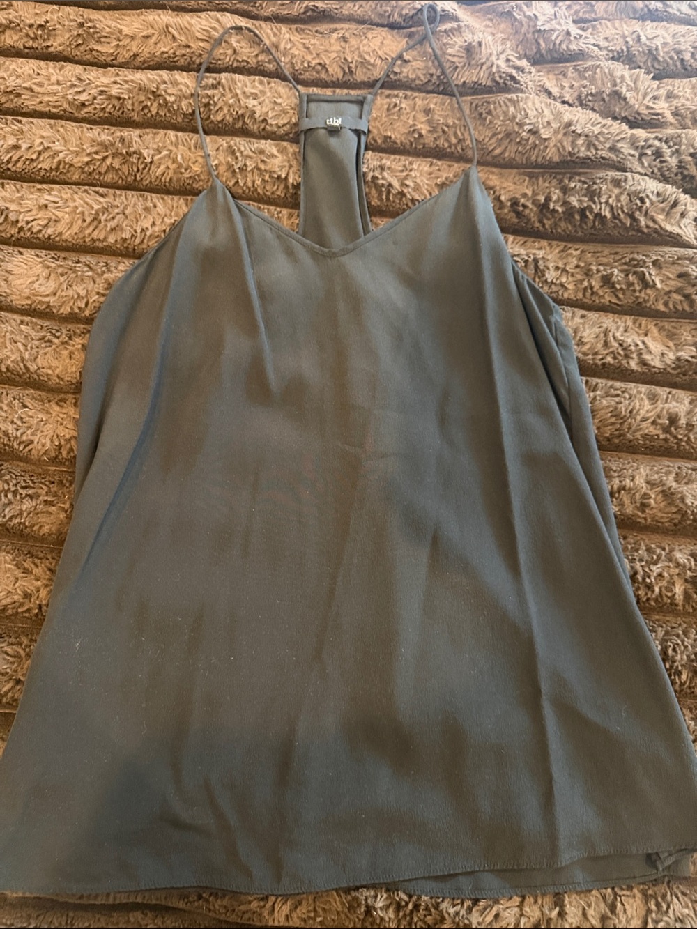 Tibi black V-Neck Spaghetti Strap Camisole